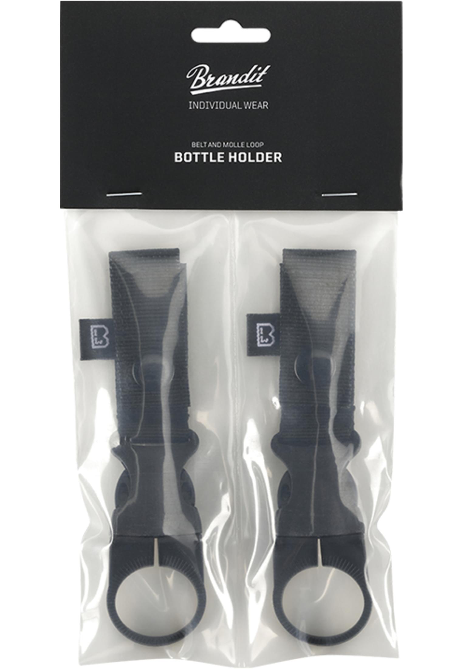 Brandit Belt and Molle Loop Bottle Holder 2 Pack (Farbe: black / Größe: one size)