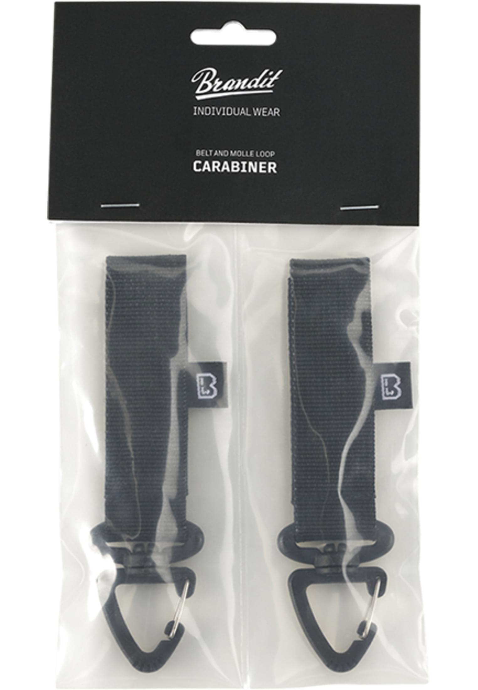 Brandit Belt and Molle Loop Carabiner 2 Pack (Farbe: black / Größe: one size)