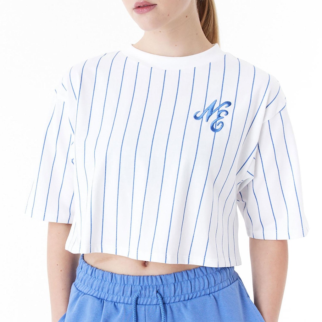 new-era-new-era-pinstripe-crop-tshirt-weiß-xs-2