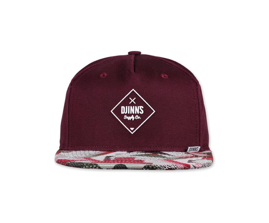 djinns-5-panel-snapback-cap-rubber-aztek-wine-osfm-0