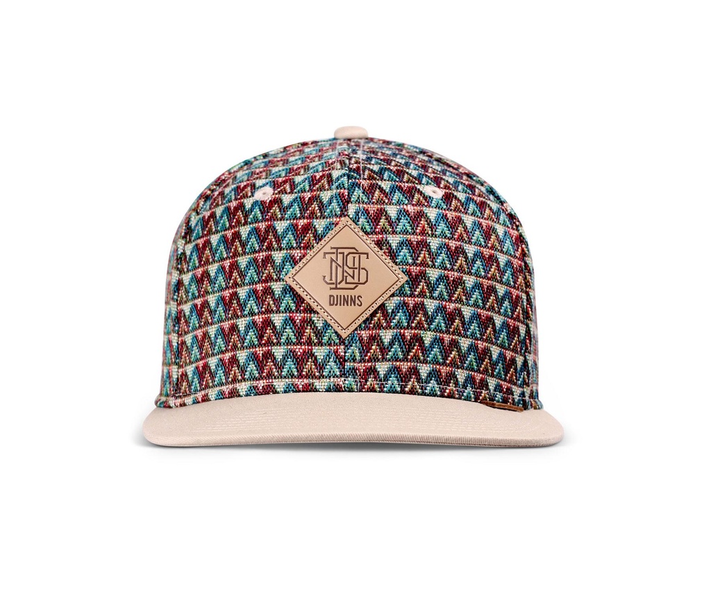 djinns-6-panel-snapback-cap-colour-triangle-khaki-osfm-0
