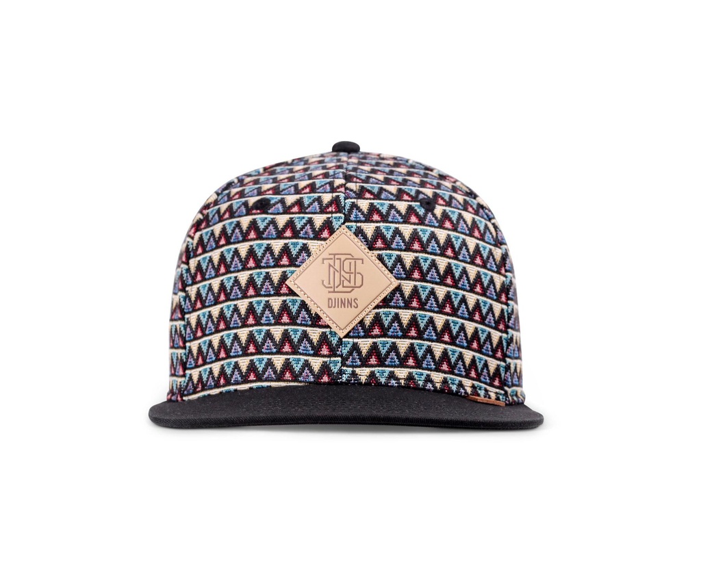 djinns-6-panel-snapback-cap-colour-triangle-black-osfm-0