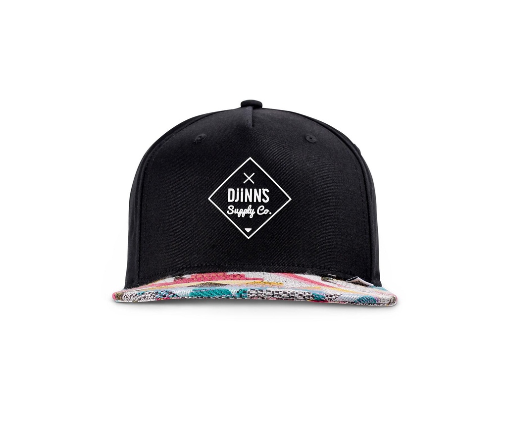 djinns-5-panel-snapback-cap-rubber-aztek-black-osfm-0