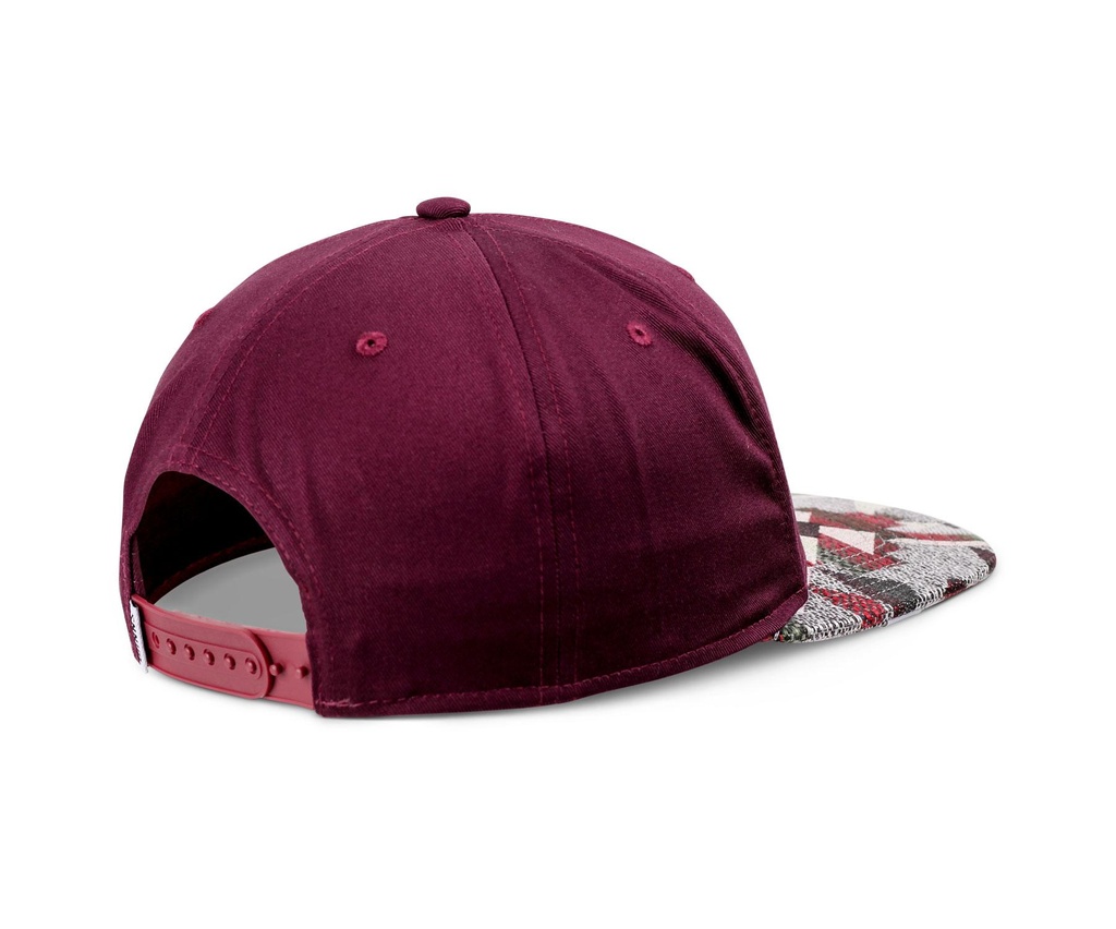 djinns-5-panel-snapback-cap-rubber-aztek-wine-osfm-1