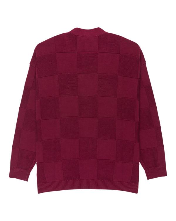 element-textured-check-cardigan-red-zinfandel-m-0