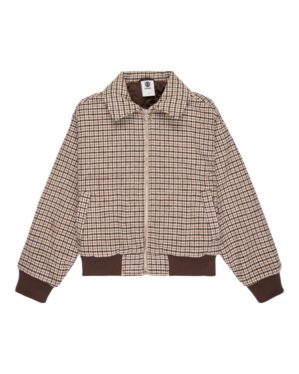element-dogtooth-bomber-w-brown-dogtooth-java-xs-6-5