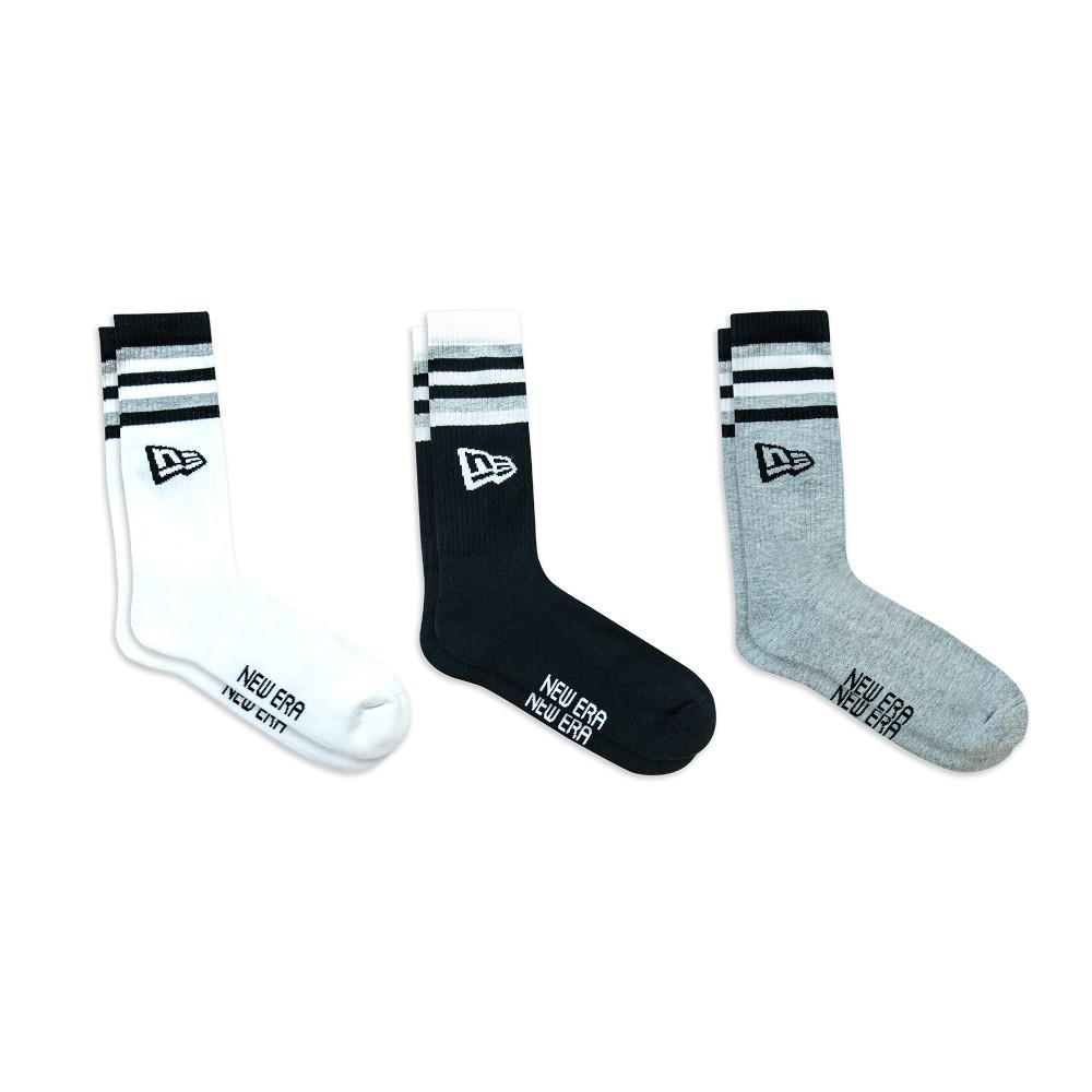  RETRO STRIPE CREW SOCK NE BLKWHIGRA