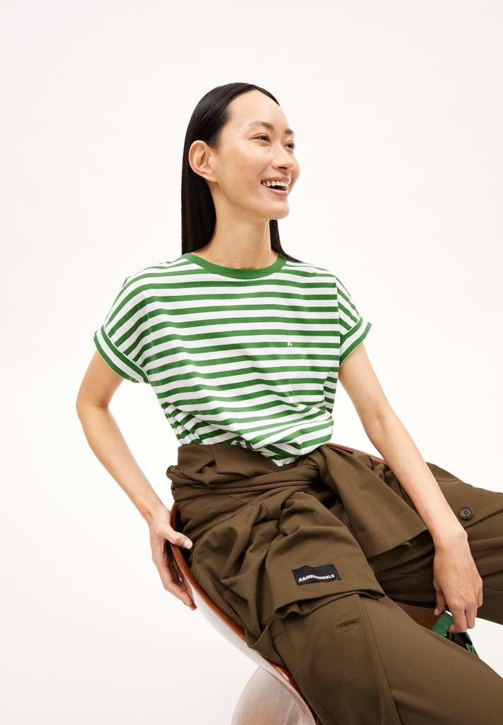 ARMEDANGELS IDAARA STRIPES (Farbe: blue noon-coral blush / Größe: XXL)