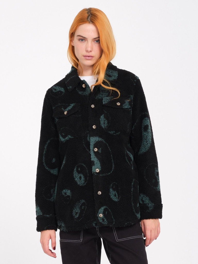 Volcom Silent Sherpa Jacke (Farbe: Black Combo / Größe: XL)