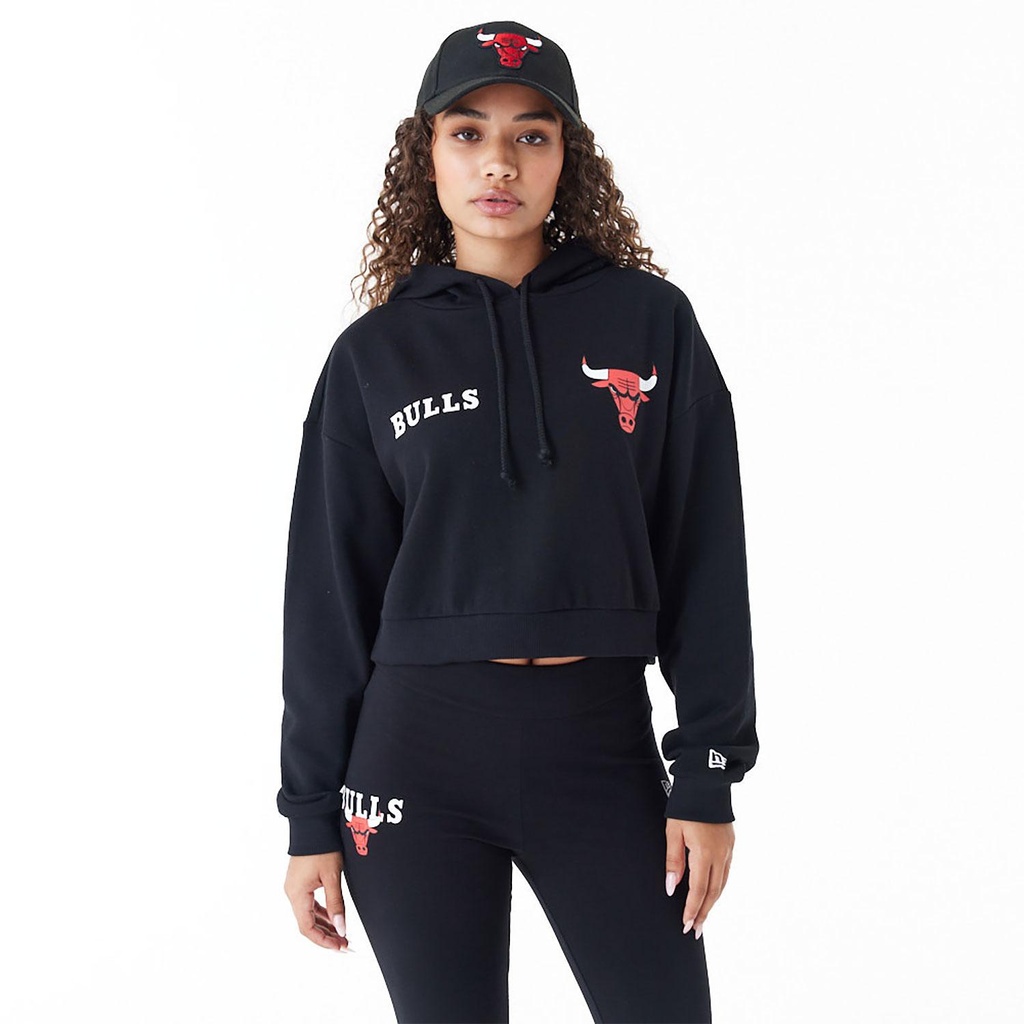 Chicago Bulls NBA Team Logo Crop Hoodie