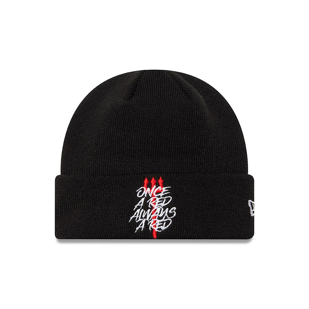ALWAYS RED YTH CUFF BEANIE MANUTD  BLK