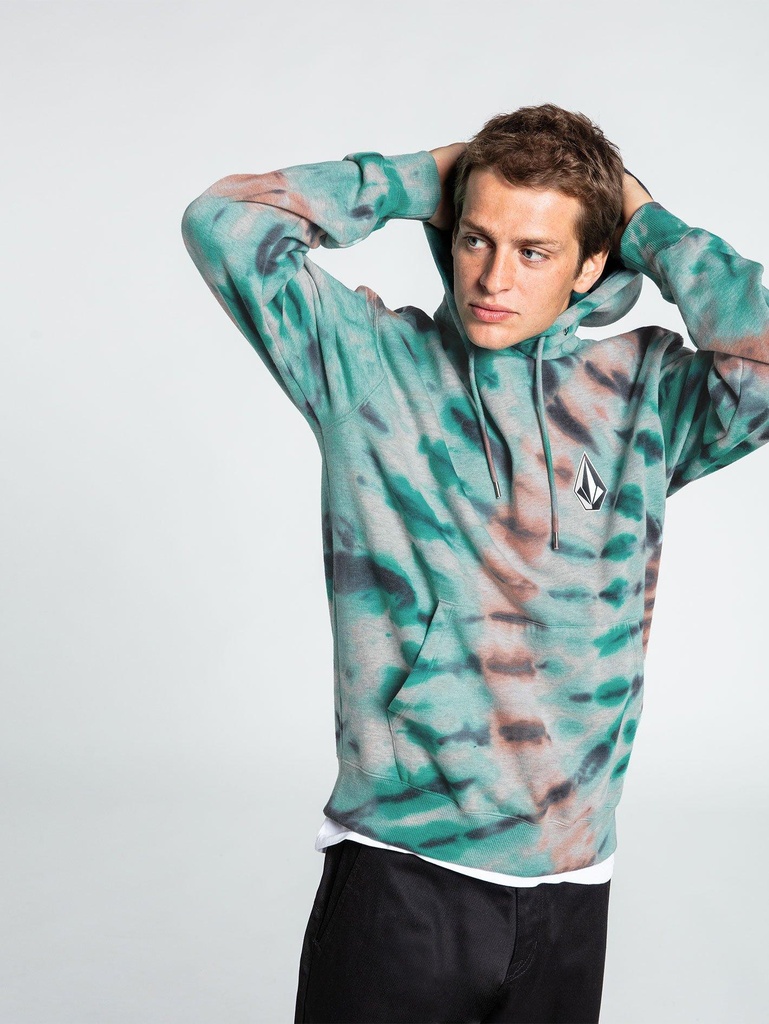 Volcom Iconic Stone Plus Hoodie (Farbe: LIME TIE DYE / Größe: XS)