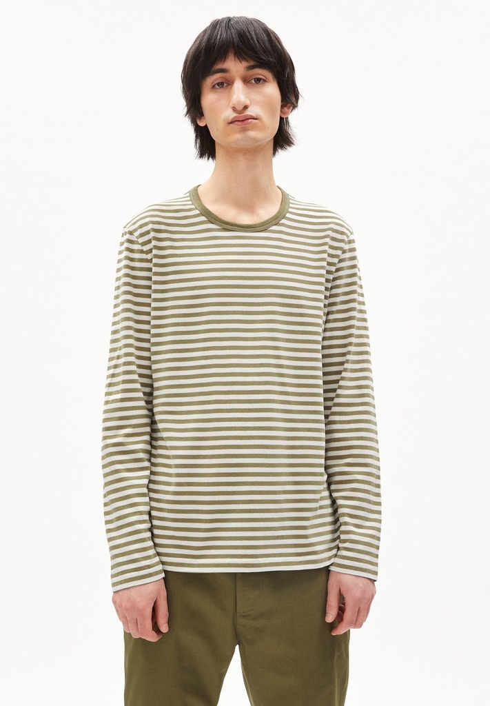 JOHAAN STRIPES oliva-off white