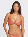 Volcom Simply Seamless Bikini Top (Farbe: ROSEWOOD / Größe: XL)