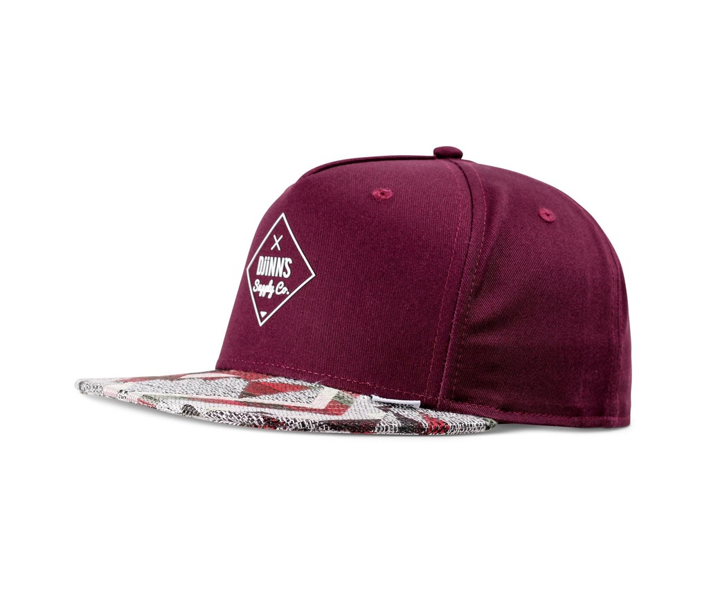 5 Panel Snapback Cap Rubber Aztek