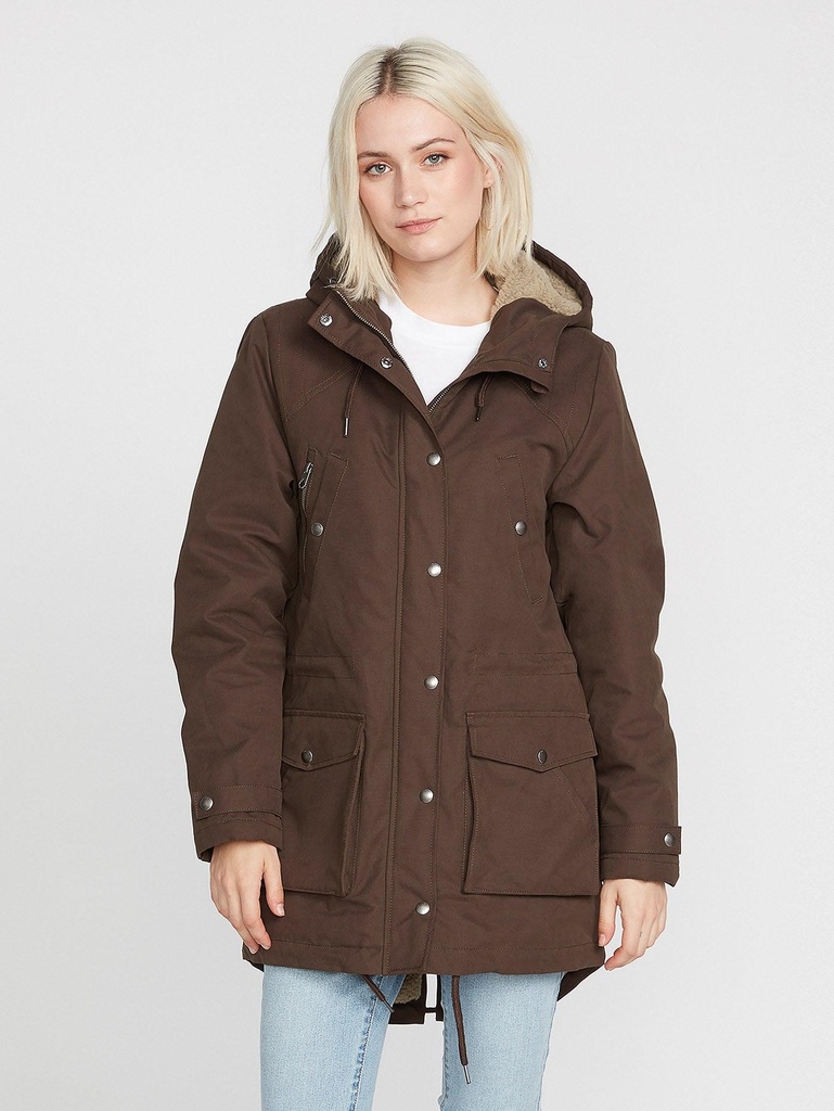 Volcom Walk On By 5K Parka (Farbe: ESPRESSO / Größe: L)