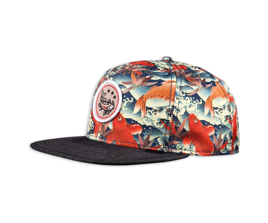 6 Panel Snapback Cap Koi Linen