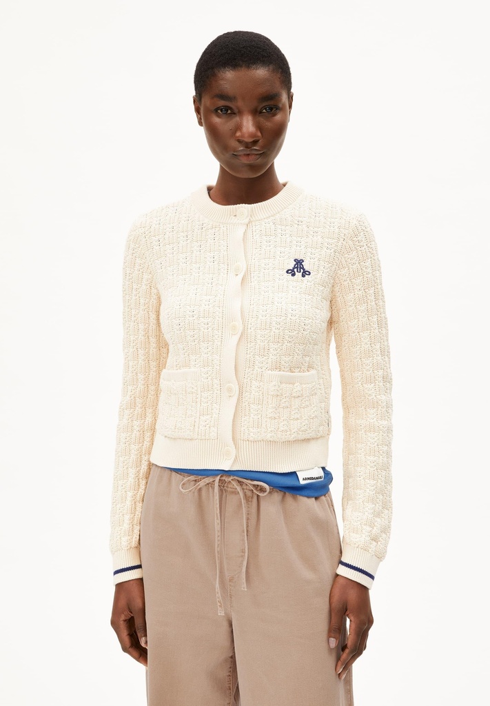 ARMEDANGELS JULIAANAS STRUCTURE STRICKJACKE (Farbe: blue noon / Größe: M)