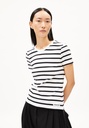 ARMEDANGELS KARDAA STRIPES T-SHIRT (Farbe: white-pale umber / Größe: S)