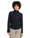 2TONE RIB ZIP CARDIGAN W