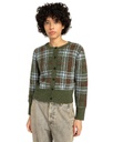 PLAID CARDIGAN W