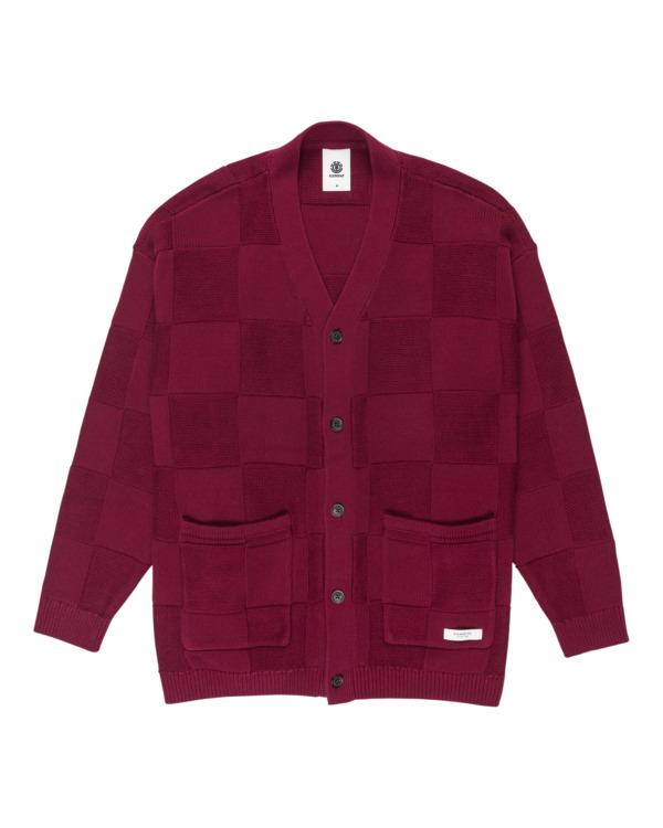 TEXTURED CHECK CARDIGAN