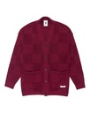 TEXTURED CHECK CARDIGAN