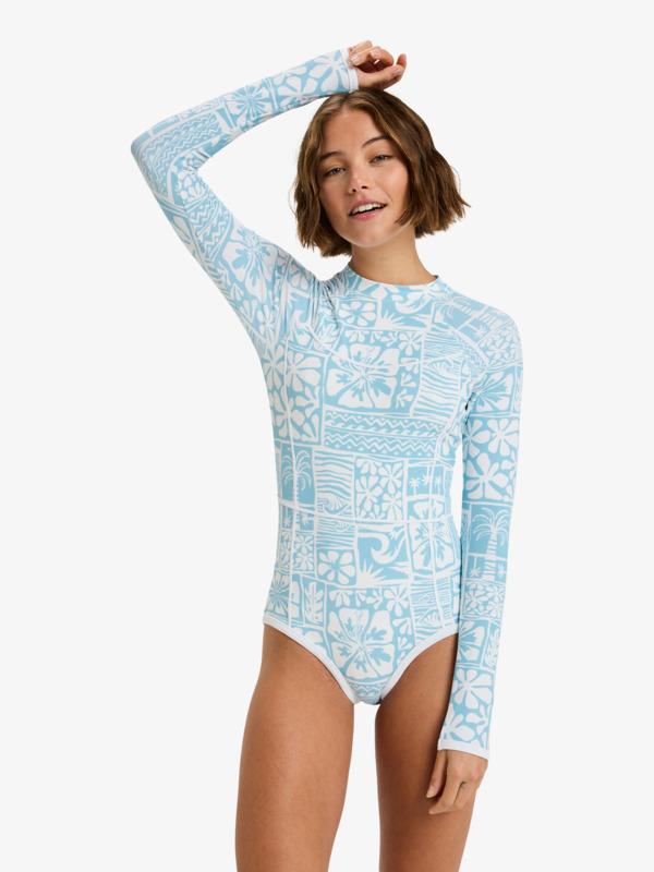 FLOWERS WAVE LS ONESIE