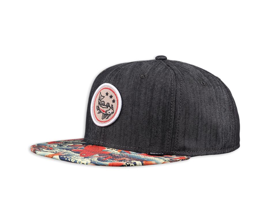 6 Panel Snapback Cap Koi Linen Rev.