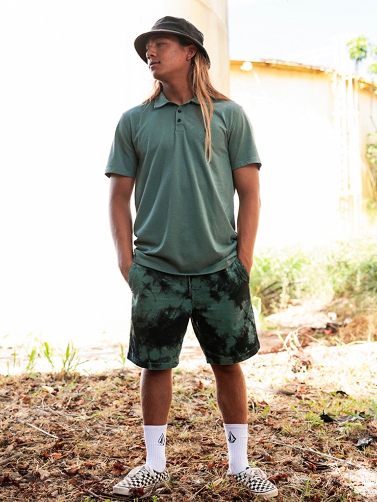 Volcom Frickin Mix Elasticated Waist Short 19" (Farbe: DARK FOREST / Größe: S)