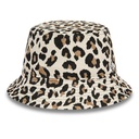 WMNS LEOPARD BUCKET NEWERA  STNBLK