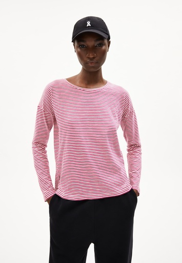 ARMEDANGELS XIANAA LOVELY STRIPES (Farbe: crushed berry-oatmilk / Größe: XL)