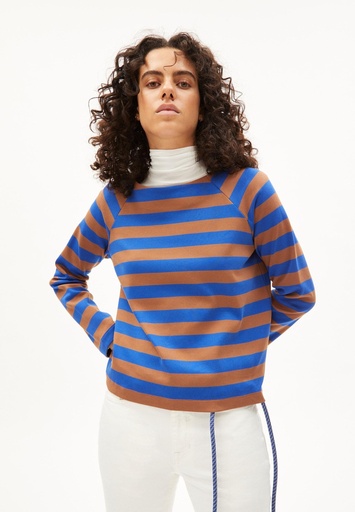 ARMEDANGELS DELAA STRIPE (Farbe: dynamo blue-cedar wood / Größe: M)