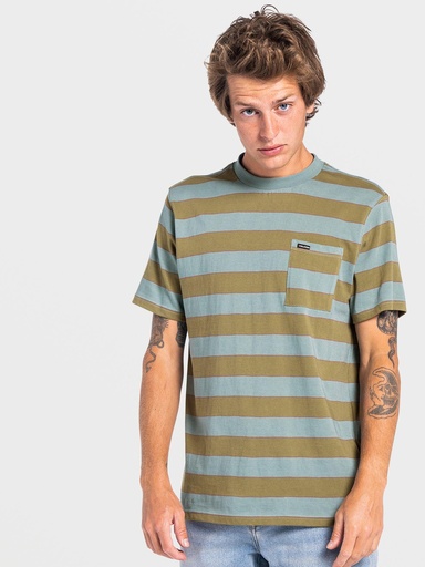 Volcom Maxer Stripe Crew T-shirt (Farbe: BLUEPRINT / Größe: XS)