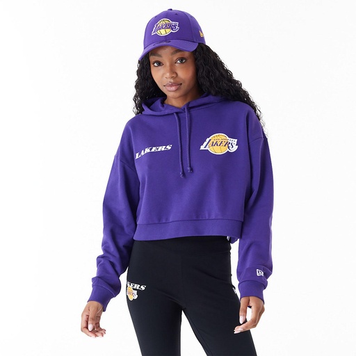 LA Lakers NBA Team Logo Crop Hoodie