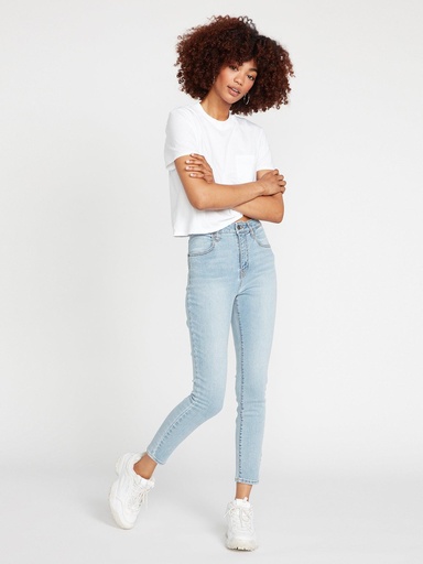 Volcom Liberator High Rise Jeans (Farbe: RETRO BLUE / Größe: 24 / Länge: 27)