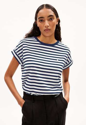 ARMEDANGELS IDAARA STRIPES (Farbe: blue noon-coral blush / Größe: XS)