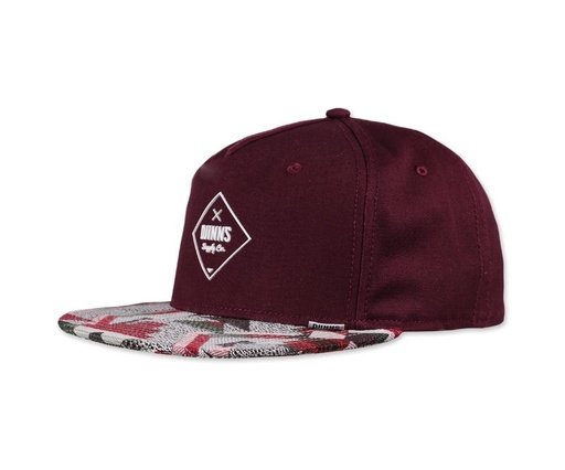[4051967135126] 5 Panel Snapback Cap Rubber Aztek