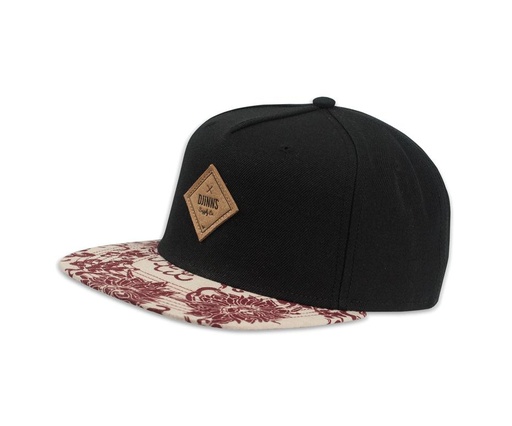 Djinns 5 Panel Snapback Cap CP Feather (Farbe: Black/Wine / Größe: OSFM)