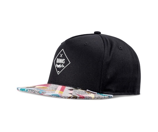 [4051967135102] 5 Panel Snapback Cap Rubber Aztek