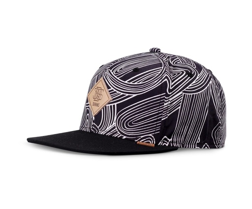 [4051967262976] 6 Panel Snapback Cap MA Pattern
