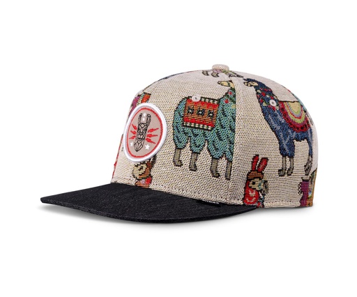 [4051967244859] 6 Panel Snapback Cap Lama Linen