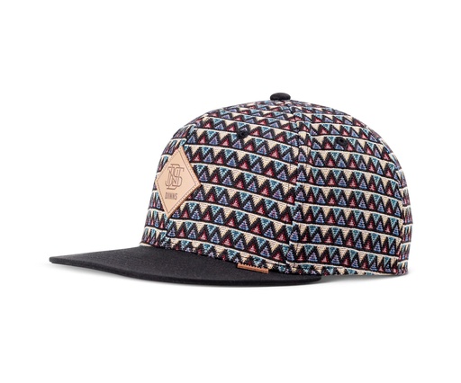 [4051967263966] 6 Panel Snapback Cap Colour Triangle