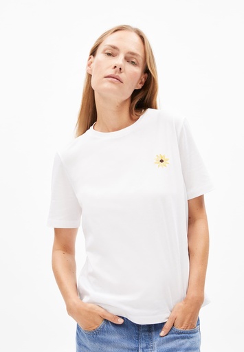 ARMEDANGELS LUALAA FLOWER (Farbe: white-early yellow / Größe: XL)