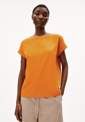 [systemProduct.standardVariant.9a43c328a9d04630be4be20668458d24] ARMEDANGELS IDAARA T-SHIRT (Farbe: amberglow / Größe: M)