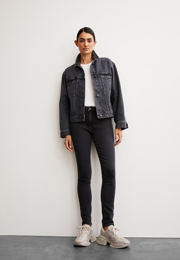 ARMEDANGELS TILLAA MID WAIST SKINNY JEANS (Farbe: true black washed / Größe: 31/30 / Länge: 30)