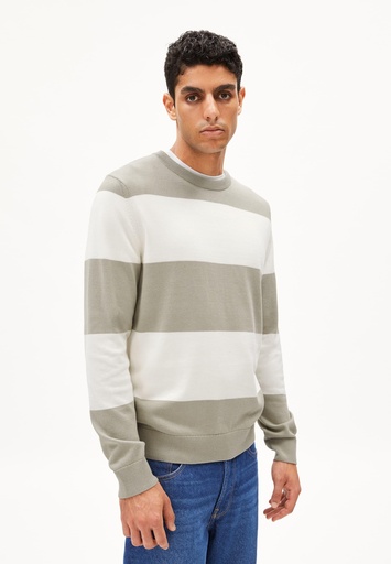 ARMEDANGELS LOUKAA STRIPES (Farbe: seagreen-light oatmilk / Größe: M)