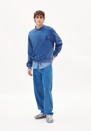 [systemProduct.invalidCombination.0d9af4ba498248a79e933e5352f29d93] ARMEDANGELS EMAAL CREWNECK GMT DYE (Farbe: dynamo blue washed / Größe: L)