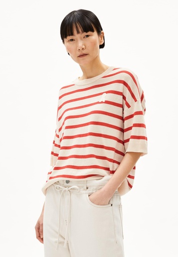 ARMEDANGELS LIZAA LINO STRIPES (Farbe: raw white-night sky / Größe: XL)