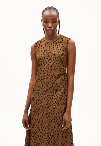 ARMEDANGELS EMALANAA LEOPAA KLEID (Farbe: dark camel / Größe: XS)